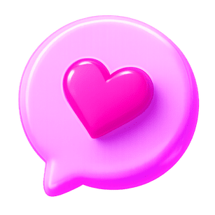 Icono Conversacion corazon rosa